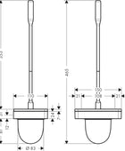 AXOR Escobilla de inodoro con soporte para montaje en pared, fácil instalación,...
