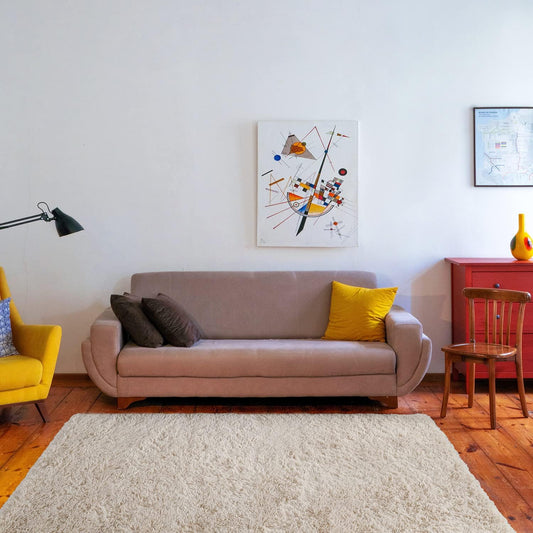 Alfombras beige para sala de estar, ultra suaves para interiores, de 5x7 pies,...
