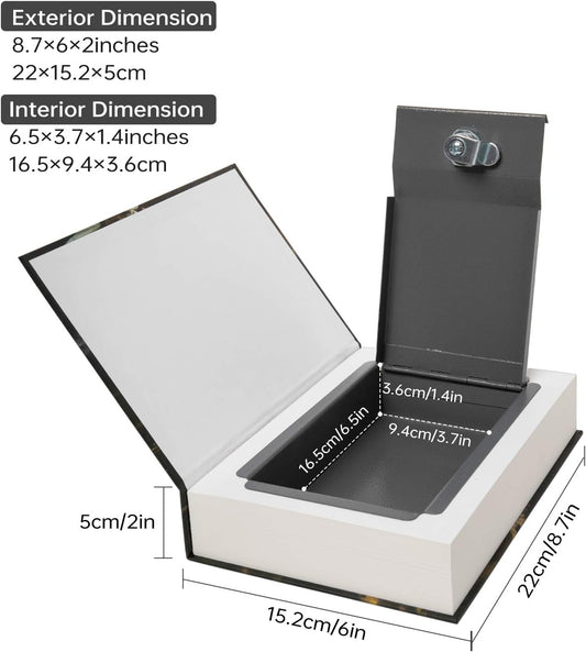 Libro de transferencia de papel real seguro para joyas, dinero y efectivo,...