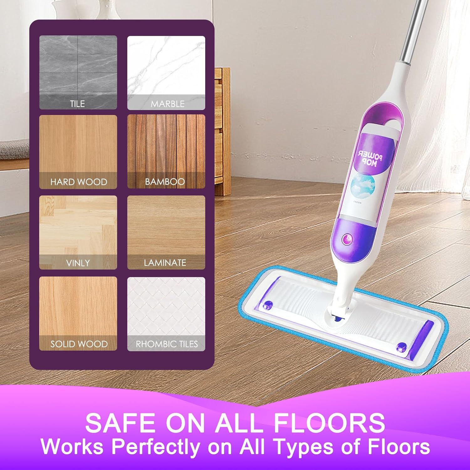 Almohadillas de repuesto reutilizables para mopa eléctrica Swiffer Power Mop...