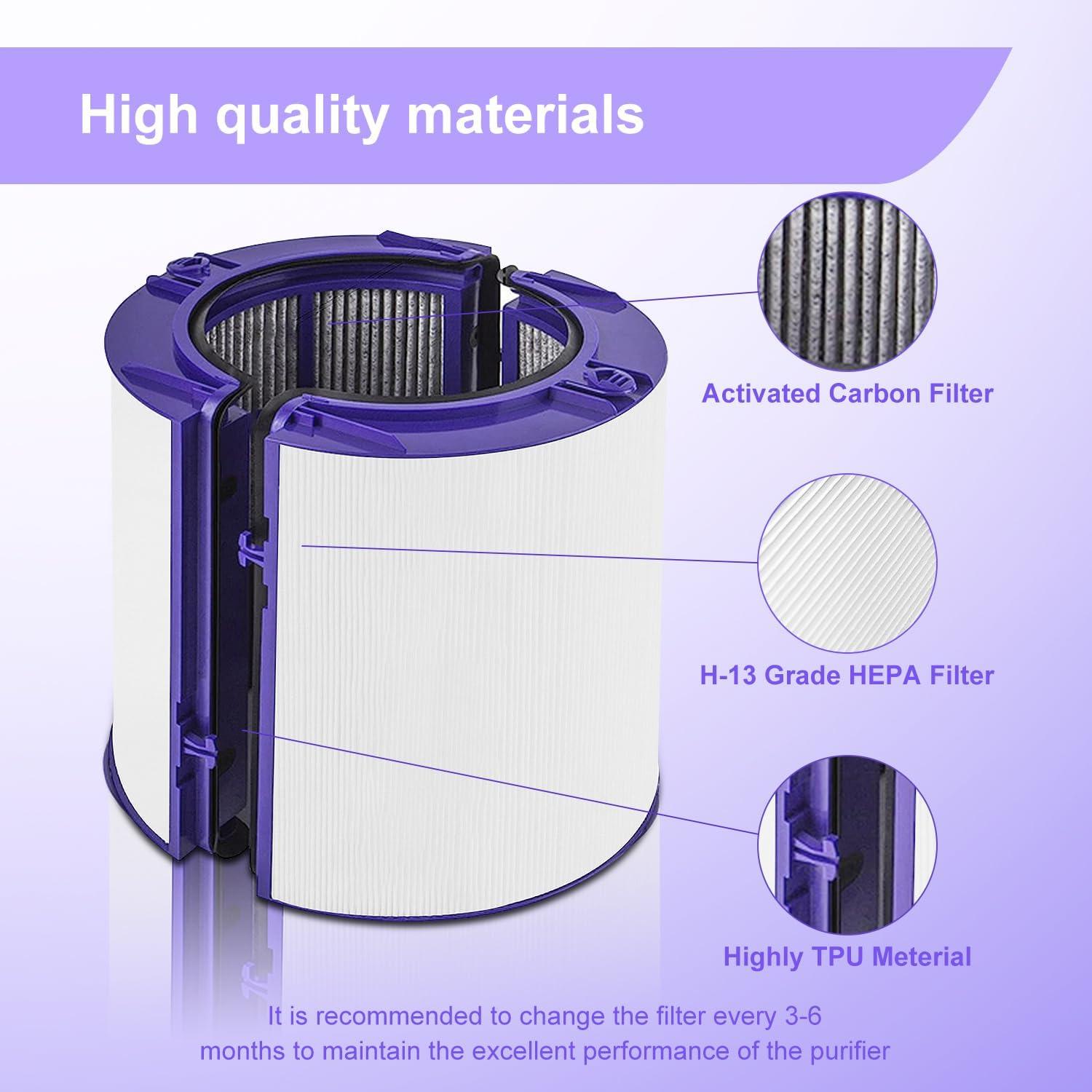Filtro de repuesto 2 en 1 compatible con Dyson PH01 HP07 HP10 TP07 TP10 TP09