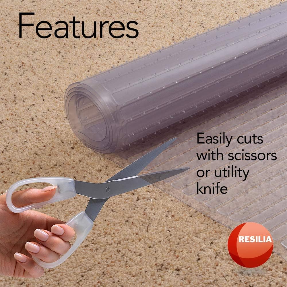 Tapete de vinilo de plástico para suelo pasillo protector para alfombra de pelo