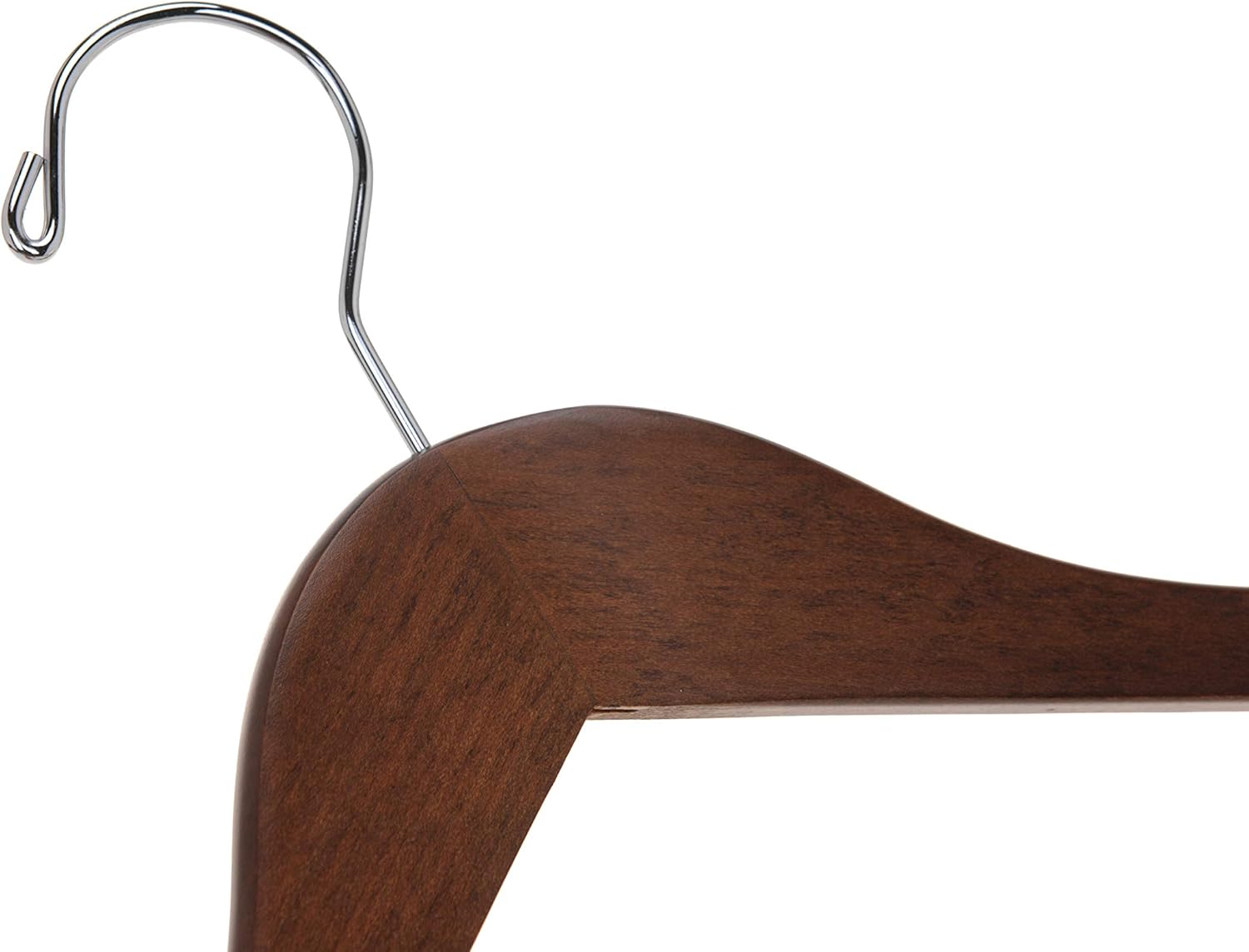 Perchas de madera semicurvadas de calidad, paquete de 10 perchas de madera
