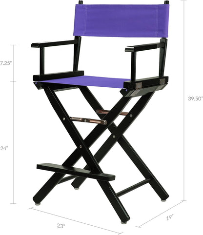 Casual 220-02021-41 Silla de director de 24 in, marco negro, con lona color