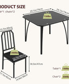 IDEALHOUSE Juego de 2 sillas de mesa de comedor para 2, juego de 2 sillas de