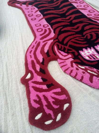 Alfombra antideslizante con estampado de tigre tibetano para decoración del