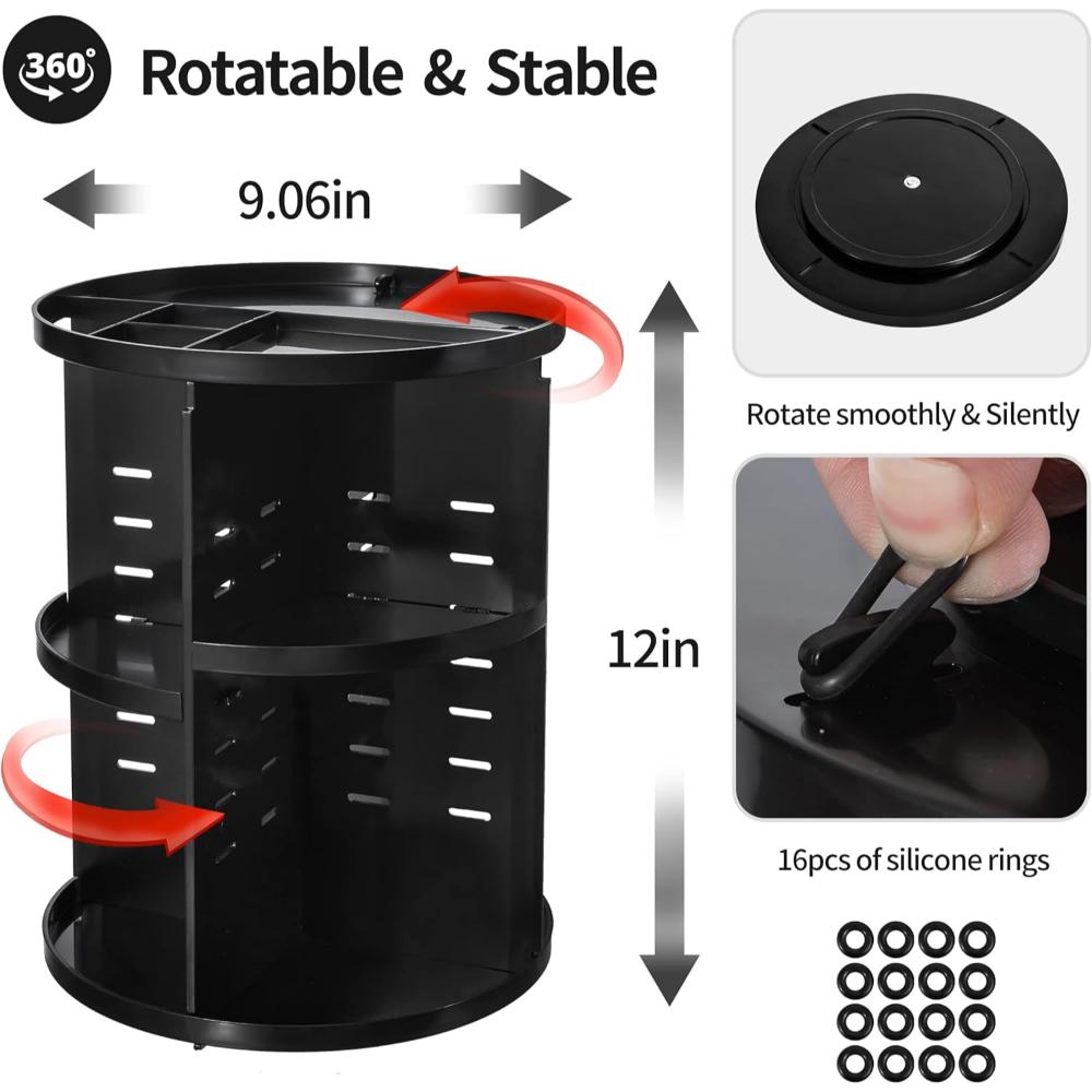 Organizador de maquillaje giratorio de 360 grados Seinlife