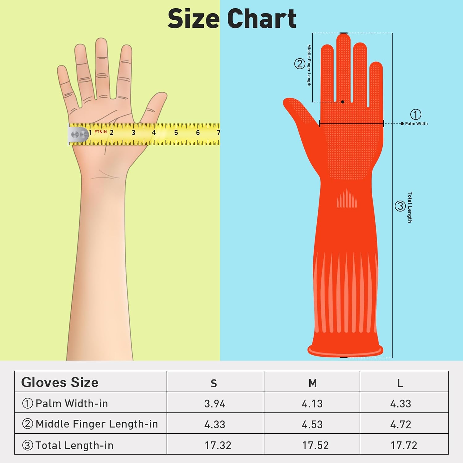 2 pares de guantes de goma de limpieza, forro polar, guantes de látex para