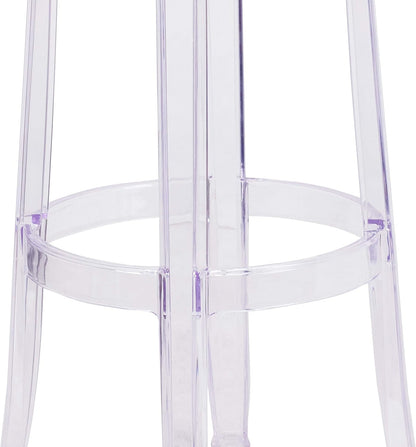 Taburete de bar Laney de 29.75 pulgadas de alto transparente