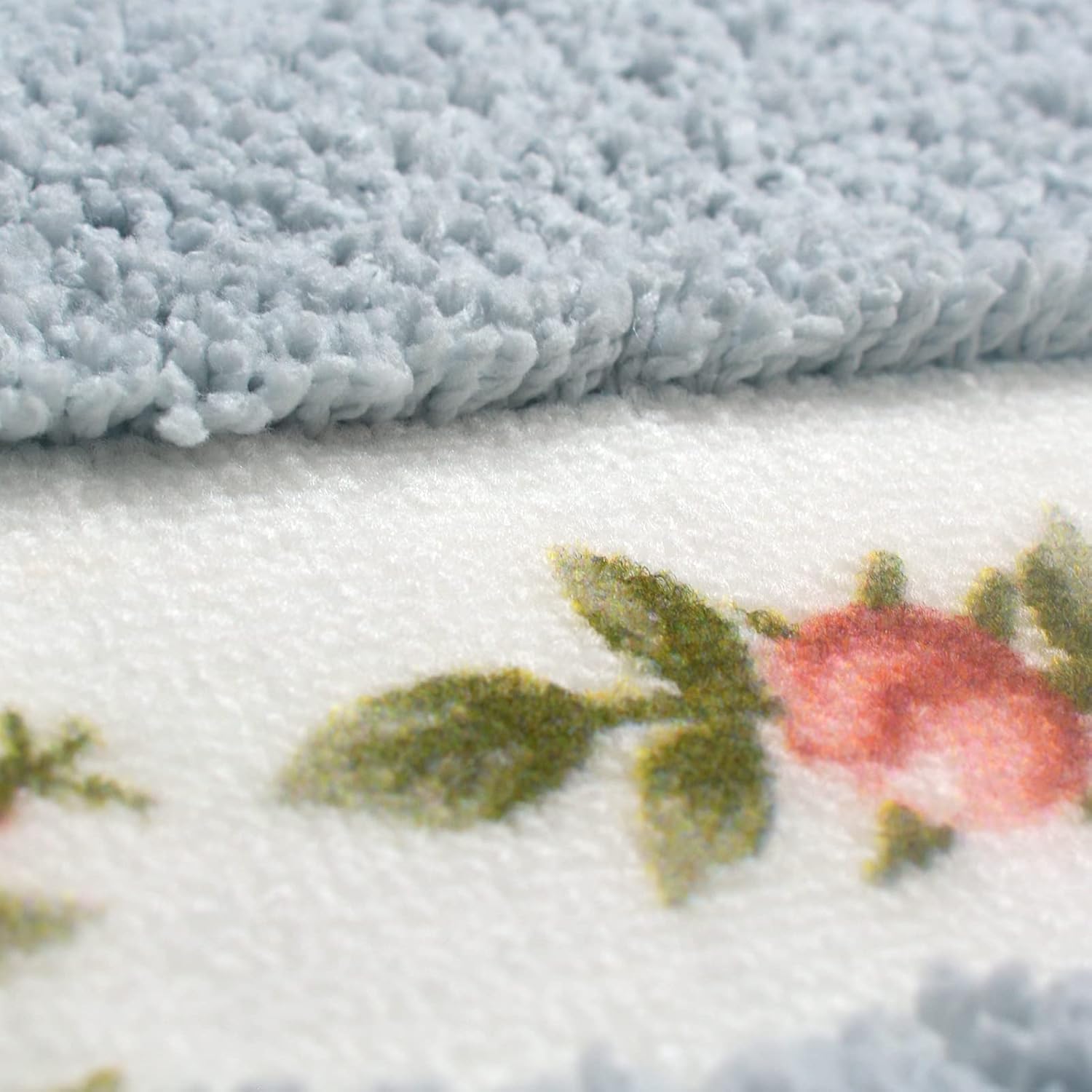 ABREEZE Juego de 2 alfombras de baño con diseño floral de rosas, tapete de...