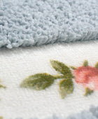 ABREEZE Juego de 2 alfombras de baño con diseño floral de rosas, tapete de...