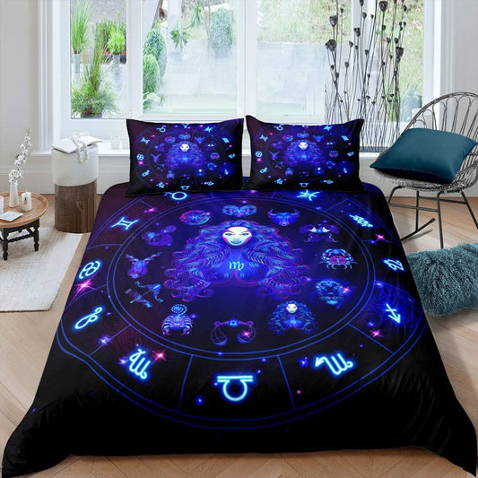 Juego de ropa de cama de Virgo de 12 constelaciones para niños, niñas y...