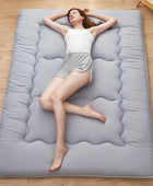 Colchón de futón japonés plegable de tatami, tapete de dormir enrollable con...
