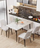 Mesa de comedor de piedra sinterizada mesa de cocina blanca de 47.2 x 27.5
