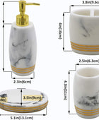 Juego de 4 accesorios de baño de resina que incluye vaso, jabonera, dispensador...