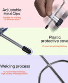 Paquete de 2 perchas para faldas de 4 niveles con clips que ahorran espacio,...
