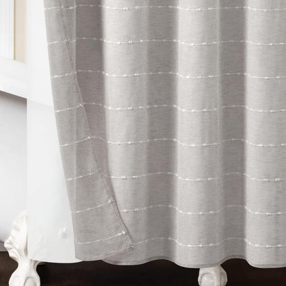 Farmhouse Juego de 2 cortinas de ducha transparentes texturizadas con forro de