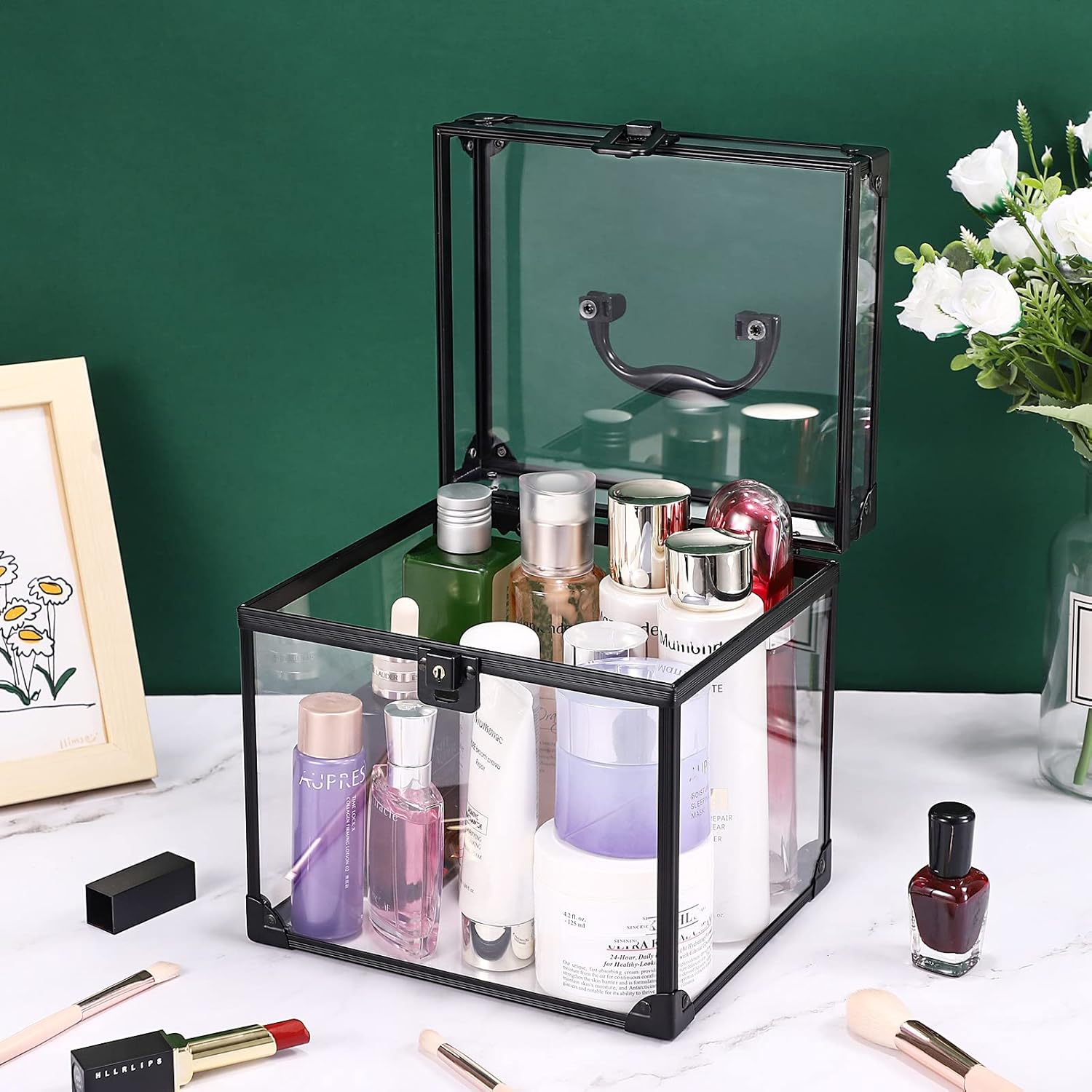 Noverlife Caja de corona portátil para concursos, 8 x 7 x 7.5 pulgadas, estuche...
