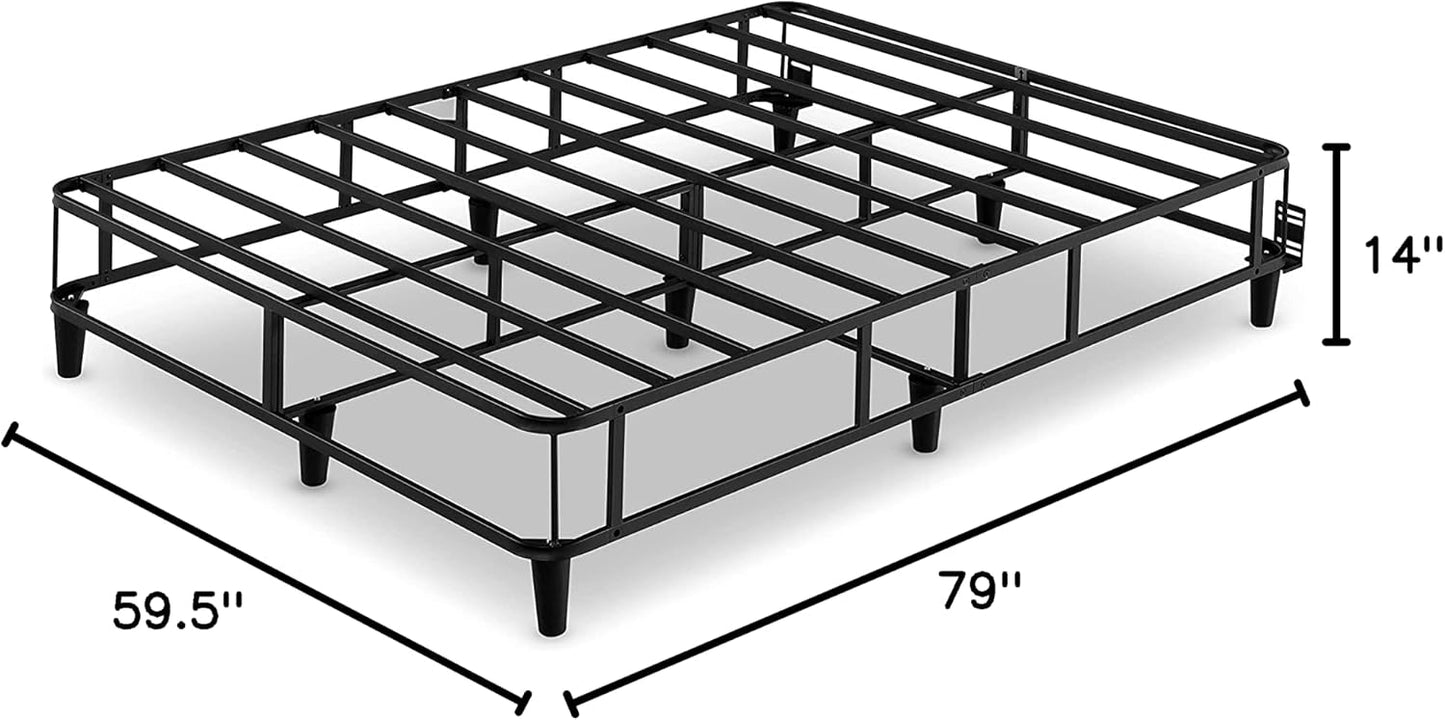 Zinus Base de colchón con resorte para cama individual, Acero