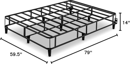 Zinus Base de colchón con resorte para cama individual, Acero