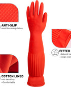 2 pares de guantes de goma de limpieza, forro polar, guantes de látex para