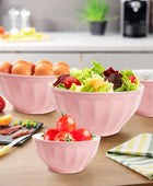 Tazones para mezclar con tapas, 4 cuencos grandes de plástico para mezclar,...