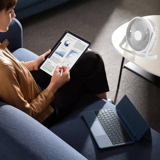Ventilador de escritorio de 9 pulgadas, ventilador USB de 2 velocidades, fuerte...