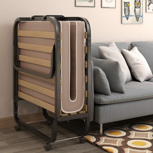 GORELAX Cama individual plegable, cama portátil tamaño cuna con colchón de