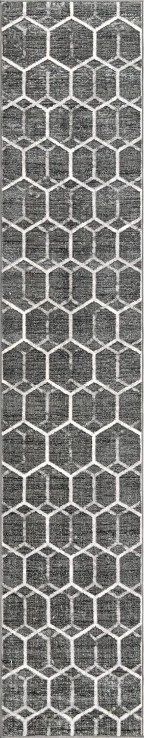 Unique Loom Matrix Trellis Collection - Alfombra de área con azulejos (2 pies 7...