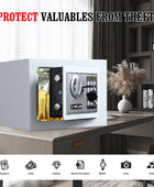Caja de seguridad blanca de 0.23 pies cúbicos electrónica digital mini gabinete