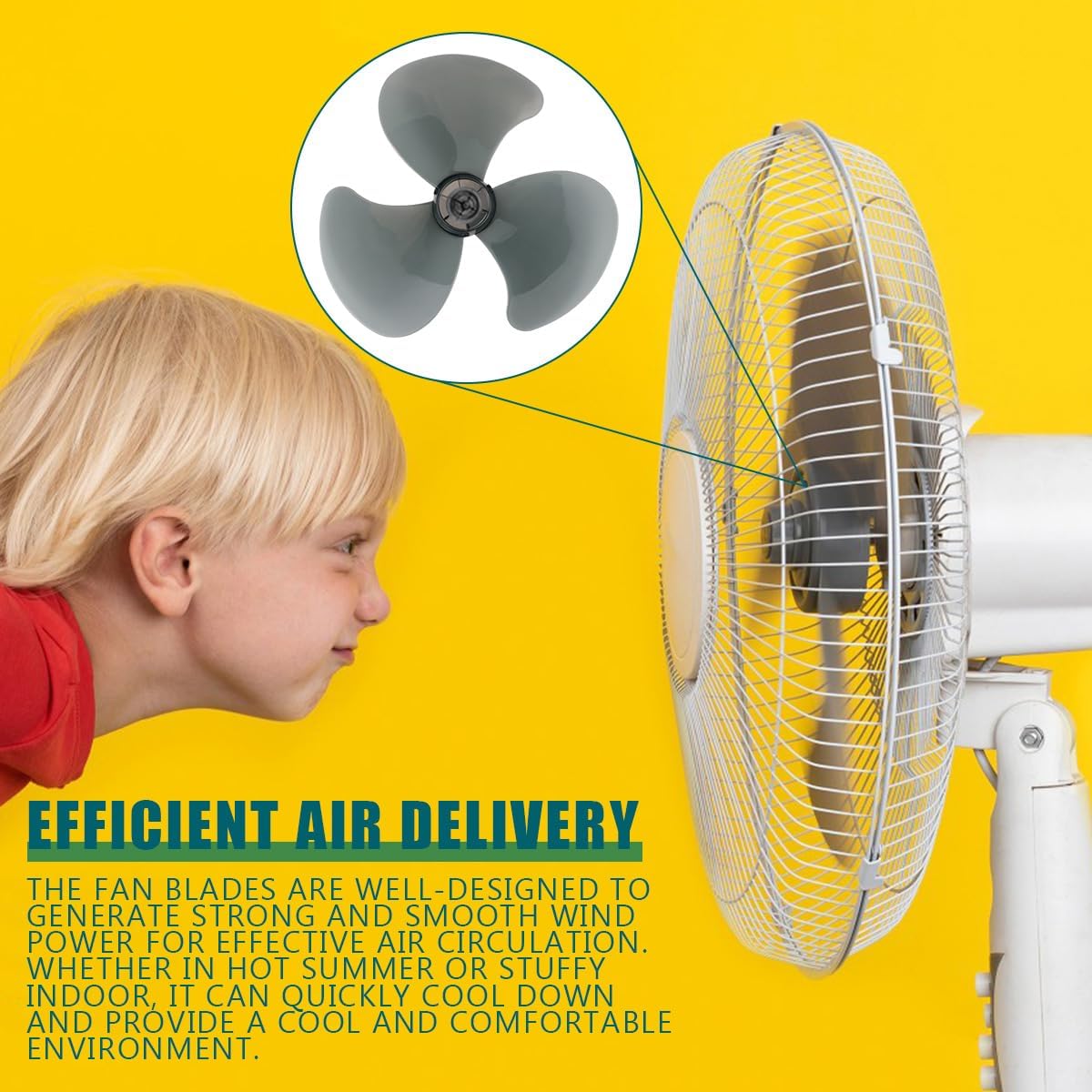 Cuchillas de ventilador de plástico de 16 pulgadas, ventilador universal para...