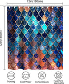 Juego de cortinas de ducha con escamas de sirena (no con brillantina), cola...