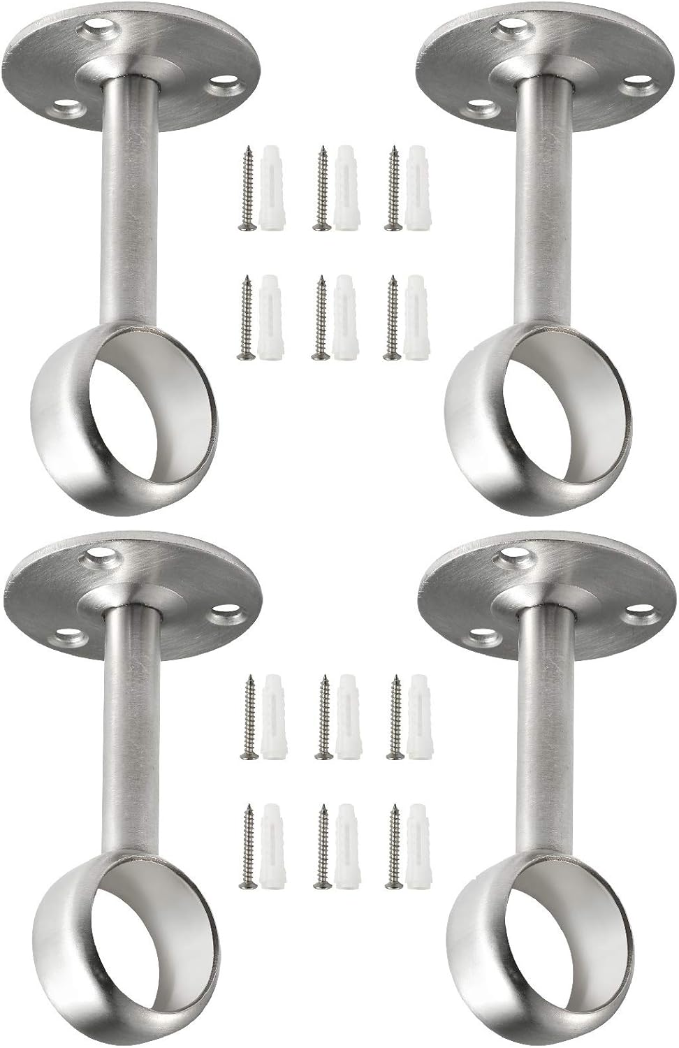 Creatyi Soportes de barra de armario resistentes para cortina de ducha,...