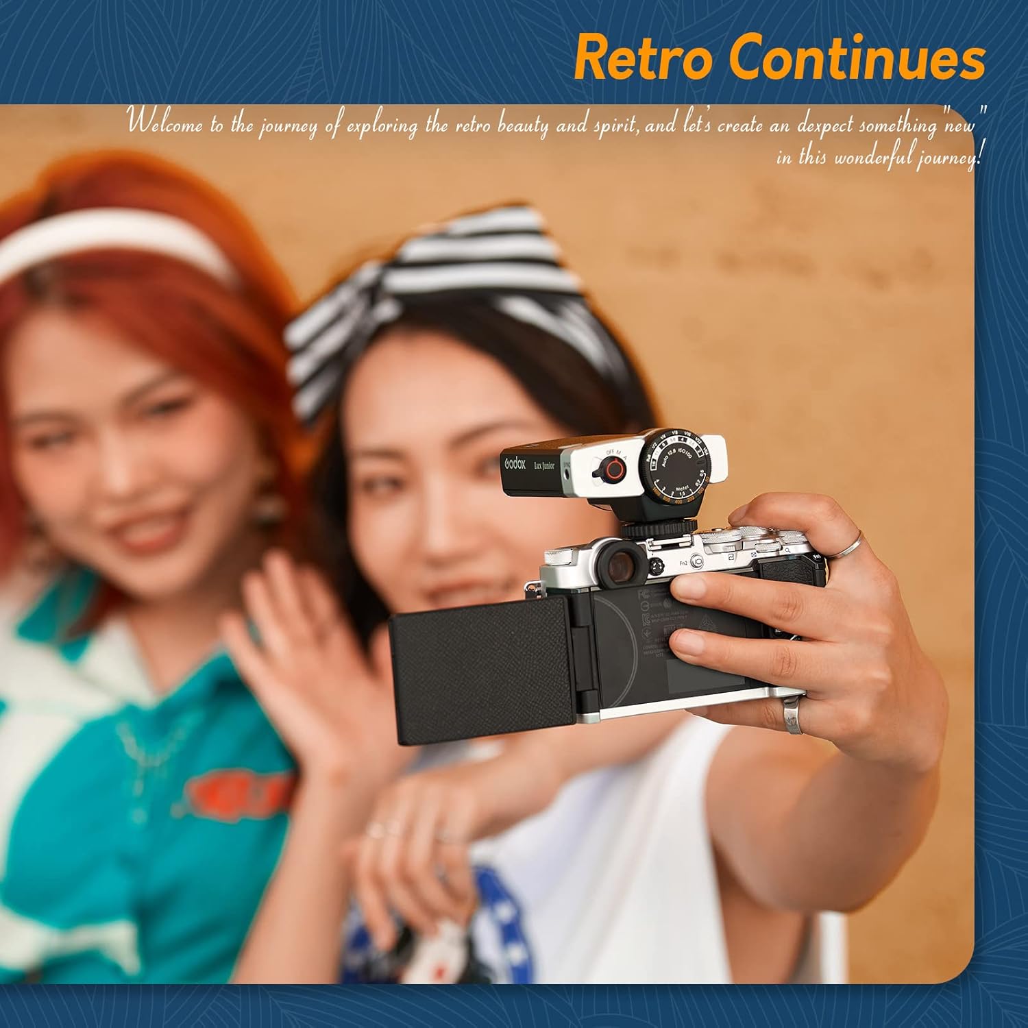 Godox Lux Junior Retro Camera Flash, GN12 con 7 niveles de potencia de flash,...