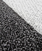 Alfombra de área moderna con borde geométrico rojo gris con corte de contorno,...