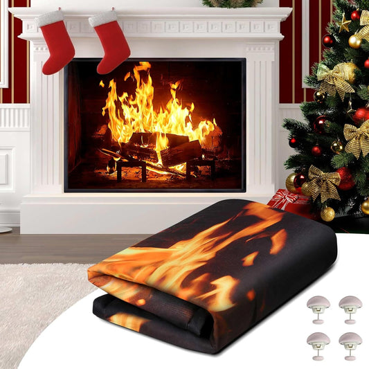 CADARA Funda magnética para chimenea, manta bloqueadora de chimenea detiene la...