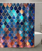 Juego de cortinas de ducha con escamas de sirena (no con brillantina), cola...