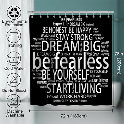 Cortinas de ducha Dream Kids Believe Quotes Be Fearless Dream Big Be Yourself