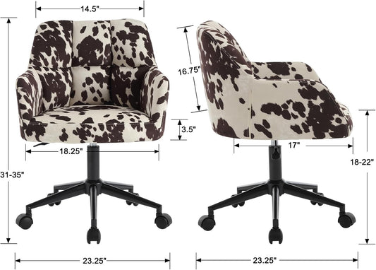 Silla de escritorio moderna giratoria para oficina en casa con ruedas y brazos,...