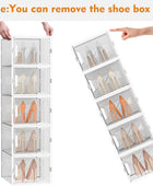 Almacenamiento de zapatos, paquete de 12 organizadores de zapatos grandes para...