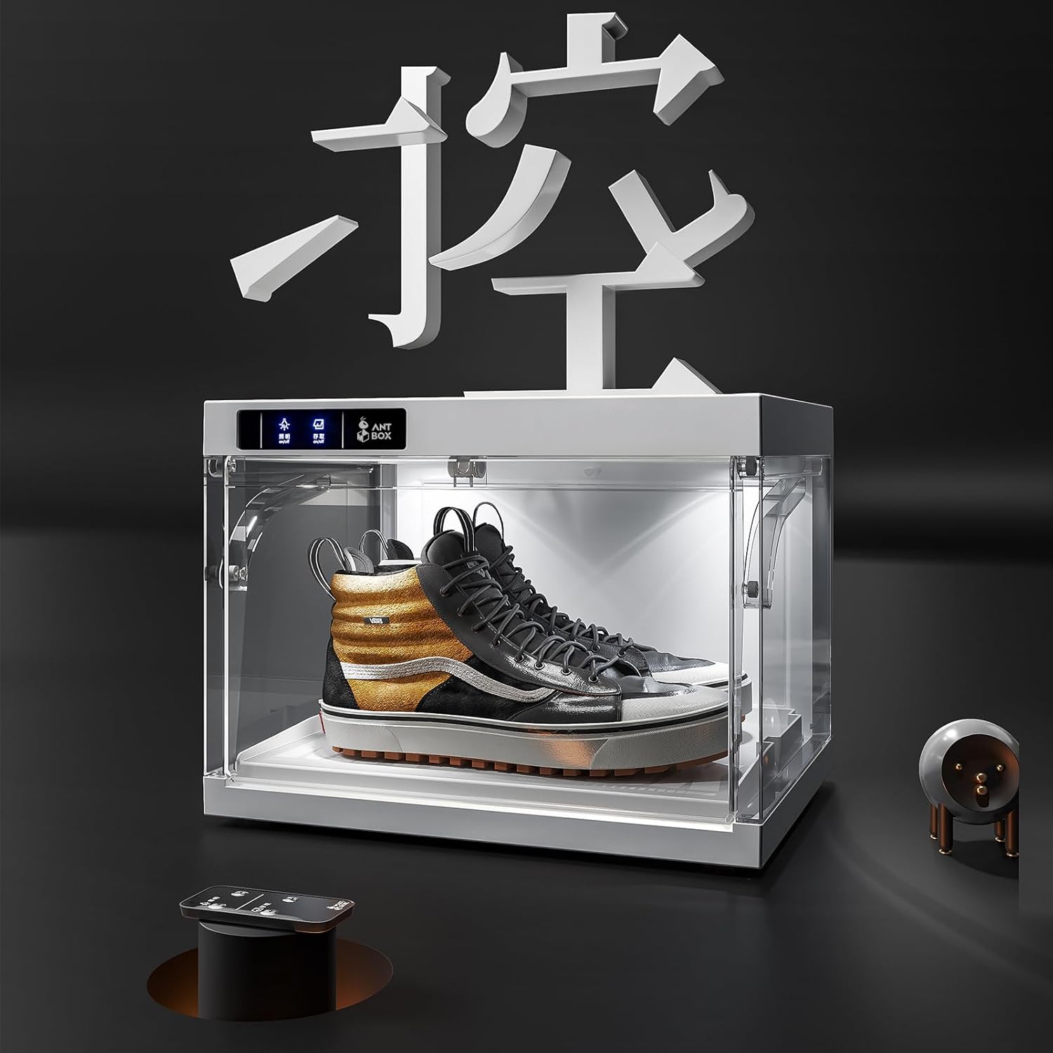 Organizador de zapatos con control inteligente LED, cajas de zapatos