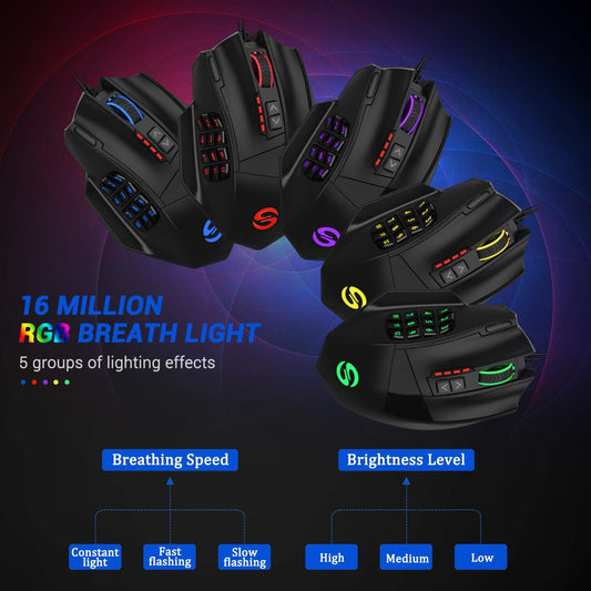 Mouse de gaming (Venus), Negro