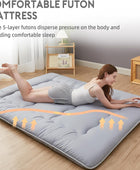 Colchón de futón japonés plegable de tatami, tapete de dormir enrollable con...