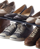 Yamazaki Expandible Home Ajustable, Pequeño  Acero  Zapatero, Individual, Negro