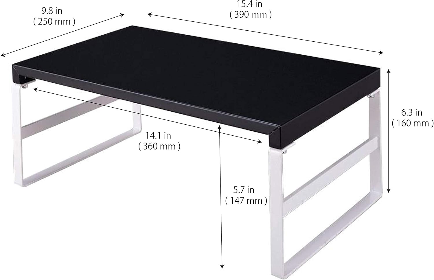LIHIT LAB Soporte de escritorio, 9.8 x 15.4 x 6.3 pulgadas, blanco (A7331-0)