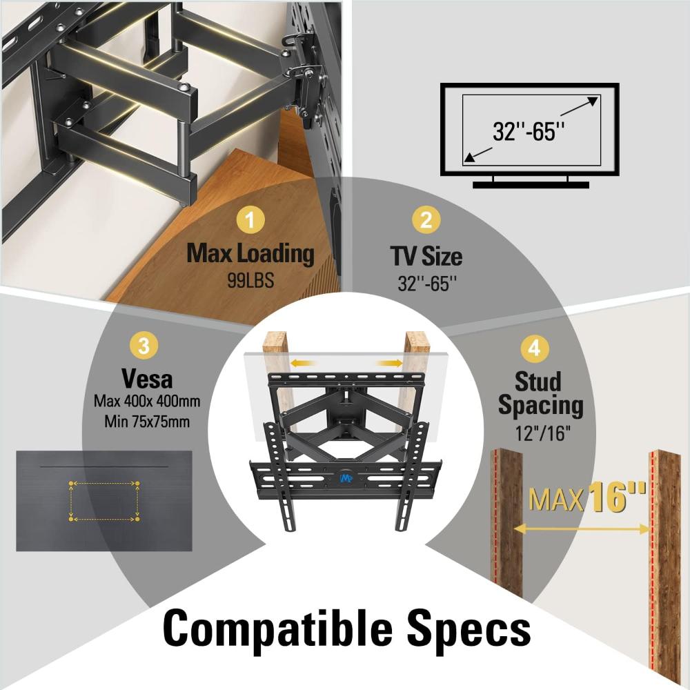 Soporte de TV en pared Mounting Dream, para TV de hasta 55"
