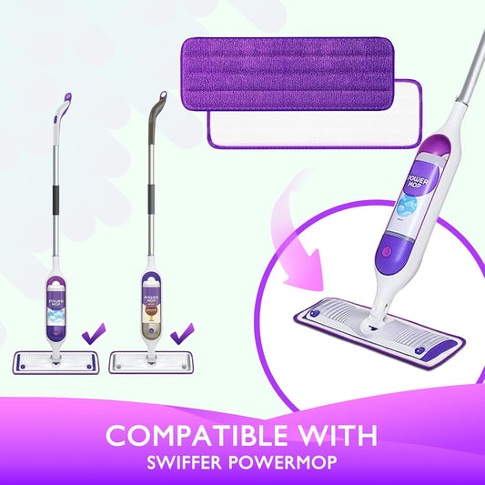 Almohadillas reutilizables para mopa eléctrica compatibles con Swiffer PowerMop...