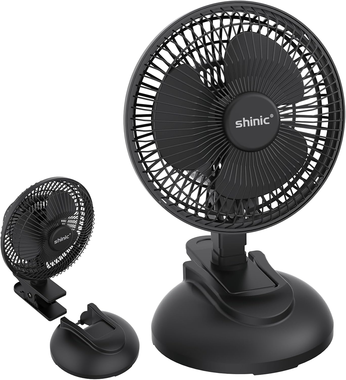 shinic Ventilador de clip de 6 pulgadas con abrazadera fuerte, potente flujo de...
