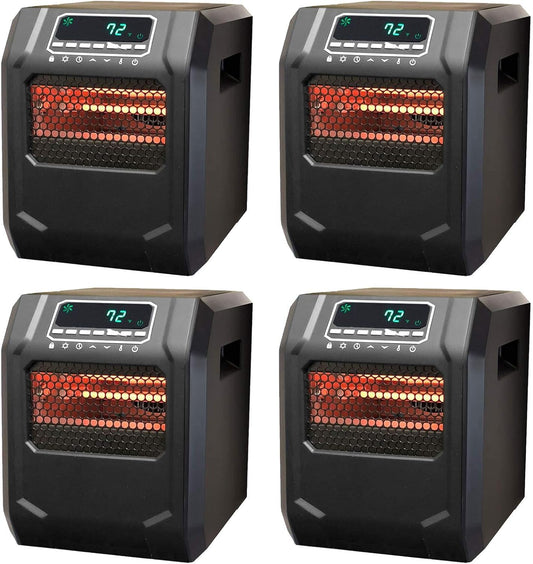 Lifesmart Calentador eléctrico infrarrojo de cuarzo de 4 elementos para...