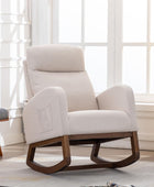 Silla mecedora para guardería, silla tapizada para guardería con tela...